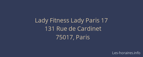 Lady Fitness Lady Paris 17