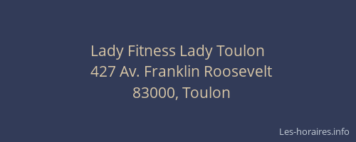 Lady Fitness Lady Toulon