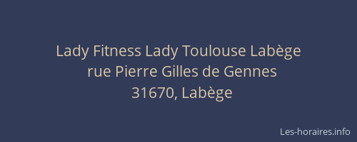 Lady Fitness Lady Toulouse Labège