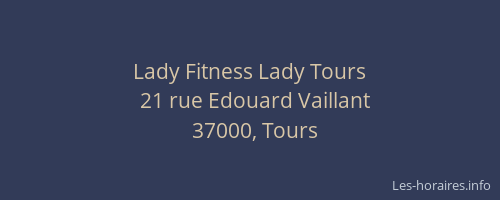 Lady Fitness Lady Tours