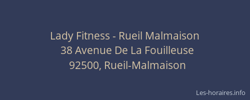 Lady Fitness - Rueil Malmaison
