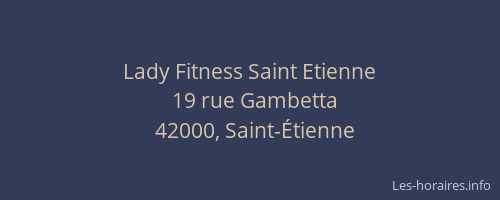 Lady Fitness Saint Etienne