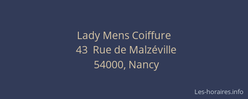 Lady Mens Coiffure