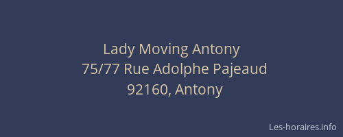 Lady Moving Antony