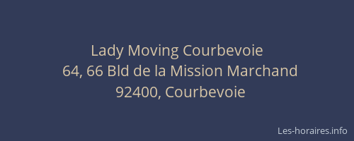 Lady Moving Courbevoie