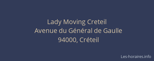 Lady Moving Creteil