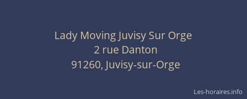 Lady Moving Juvisy Sur Orge
