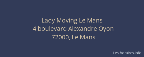 Lady Moving Le Mans