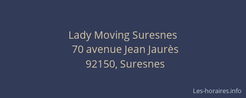 Lady Moving Suresnes
