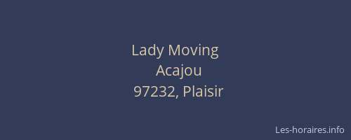 Lady Moving