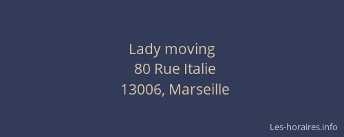 Lady moving