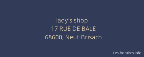 lady's shop