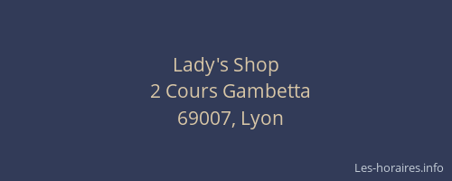 Lady's Shop