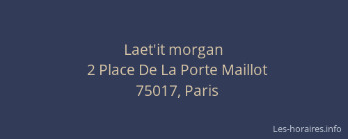 Laet'it morgan