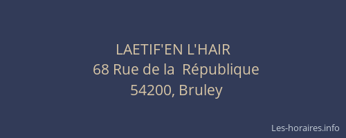 LAETIF'EN L'HAIR