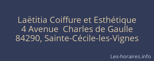 Laëtitia Coiffure et Esthétique