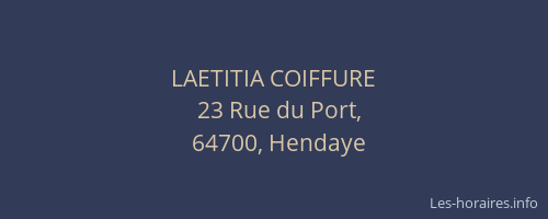 LAETITIA COIFFURE