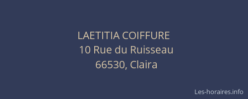 LAETITIA COIFFURE