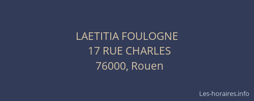 LAETITIA FOULOGNE