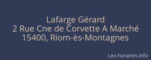 Lafarge G&eacute;rard