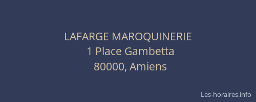 LAFARGE MAROQUINERIE