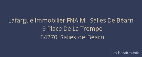 Lafargue Immobilier FNAIM - Salies De Béarn