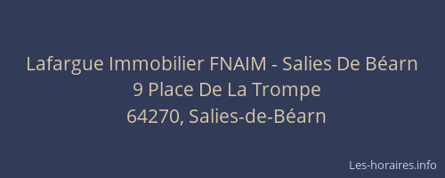 Lafargue Immobilier FNAIM - Salies De B&eacute;arn