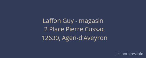 Laffon Guy - magasin