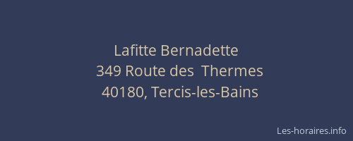 Lafitte Bernadette