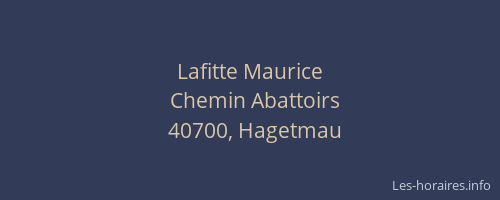 Lafitte Maurice