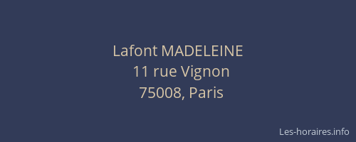 Lafont MADELEINE
