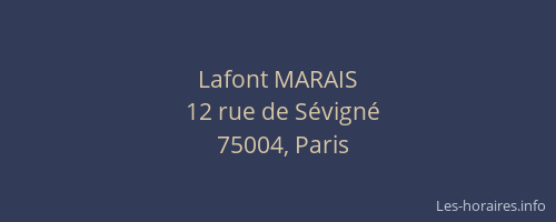 Lafont MARAIS