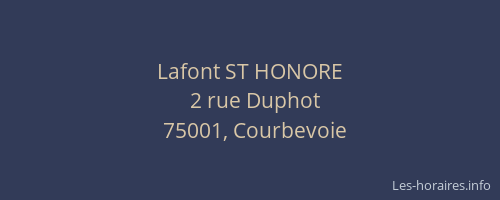 Lafont ST HONORE