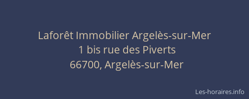 Laforêt Immobilier Argelès-sur-Mer