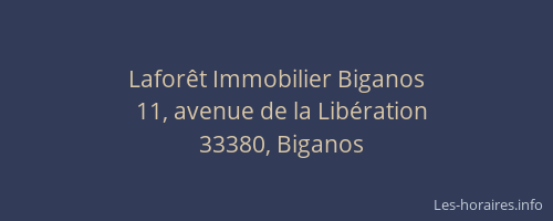 Lafor&ecirc;t Immobilier Biganos