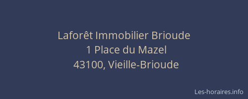 Laforêt Immobilier Brioude