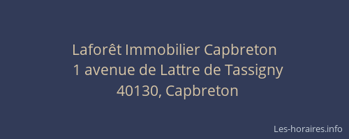 Lafor&ecirc;t Immobilier Capbreton