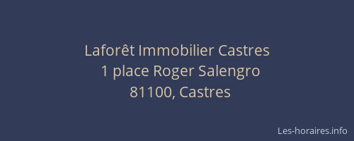 Lafor&ecirc;t Immobilier Castres