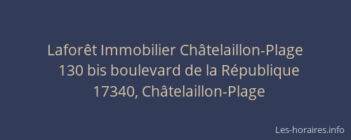 Laforêt Immobilier Châtelaillon-Plage