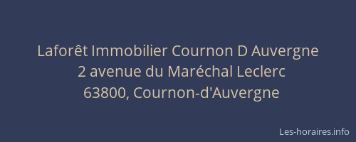 Lafor&ecirc;t Immobilier Cournon D Auvergne