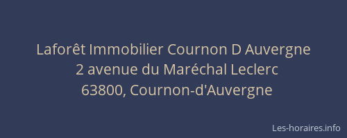 Laforêt Immobilier Cournon D Auvergne