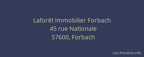 Lafor&ecirc;t Immobilier Forbach