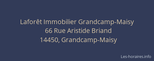 Lafor&ecirc;t Immobilier Grandcamp-Maisy