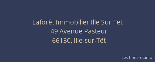 Lafor&ecirc;t Immobilier Ille Sur Tet
