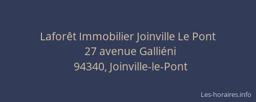 Lafor&ecirc;t Immobilier Joinville Le Pont