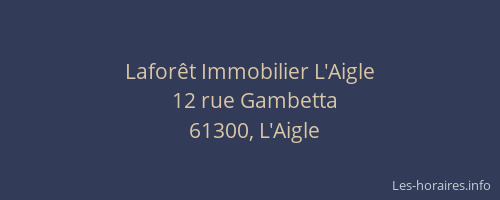 Lafor&ecirc;t Immobilier L'Aigle