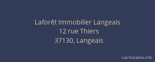 Lafor&ecirc;t Immobilier Langeais