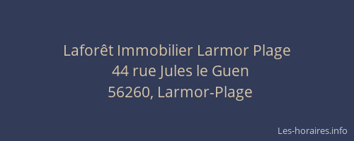 Lafor&ecirc;t Immobilier Larmor Plage