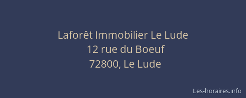 Lafor&ecirc;t Immobilier Le Lude