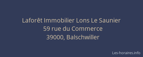 Lafor&ecirc;t Immobilier Lons Le Saunier